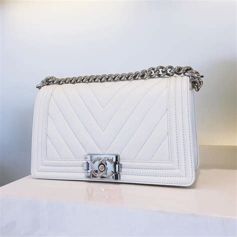 white chevron chanel boy bag|chanel le boy bag yupoo.